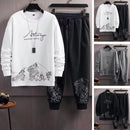 Men’s Premium 2PCS Track Suit – Mountain Print | Gym & Casual Wear